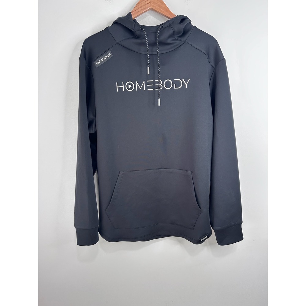 Legends Homebody Hoodie Mens XL Black Performance Tech Pullover Sweatshirt